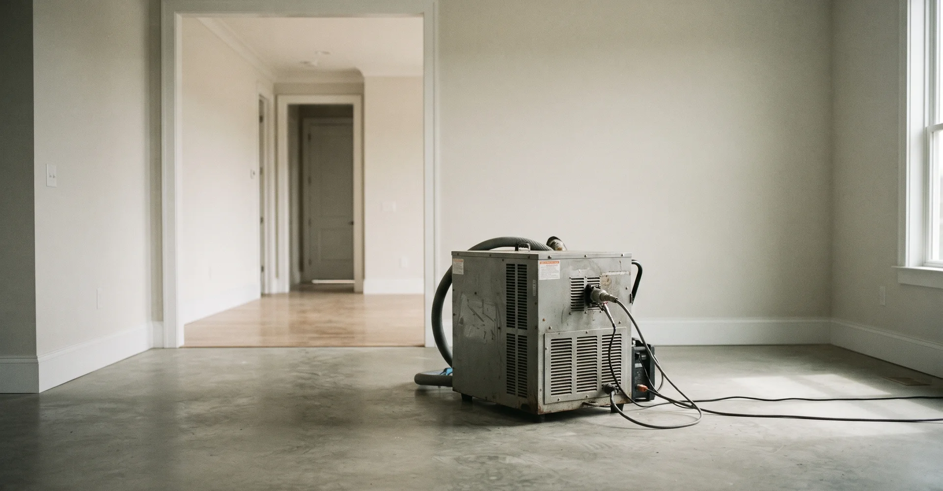 Industrial hydroxyl generator running in an empty, clean room